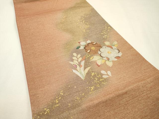 平和屋着物▼太鼓柄袋帯 螺鈿 辻が花 金銀彩 正絹 逸品 DABH7106fe