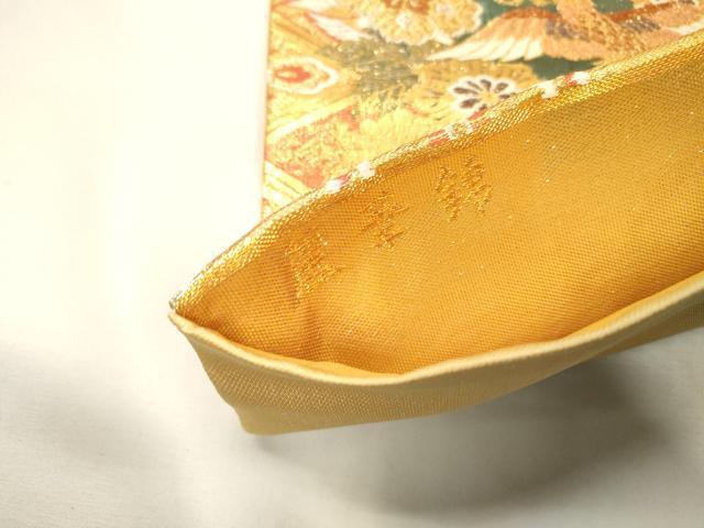 平和屋着物▼六通柄袋帯 麗華錦 金銀糸 正絹 逸品 DABH7112fe