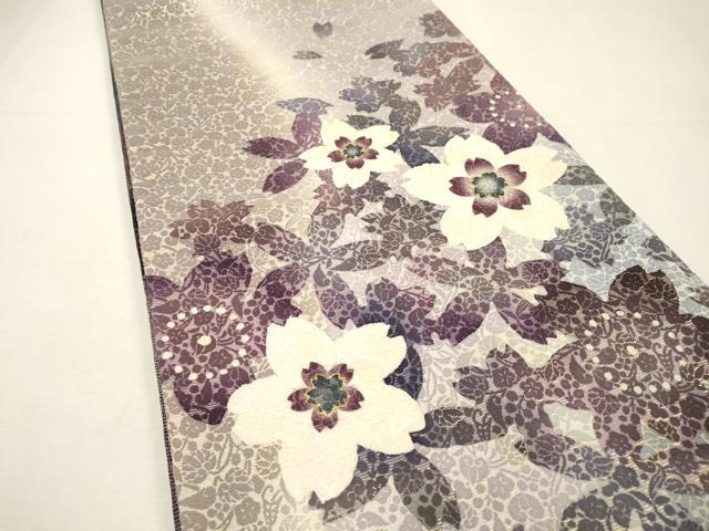 平和屋着物●両面 太鼓柄袋帯 輪奈織 舞桜 金糸 さが美扱い 正絹 逸品 DABH7115fe