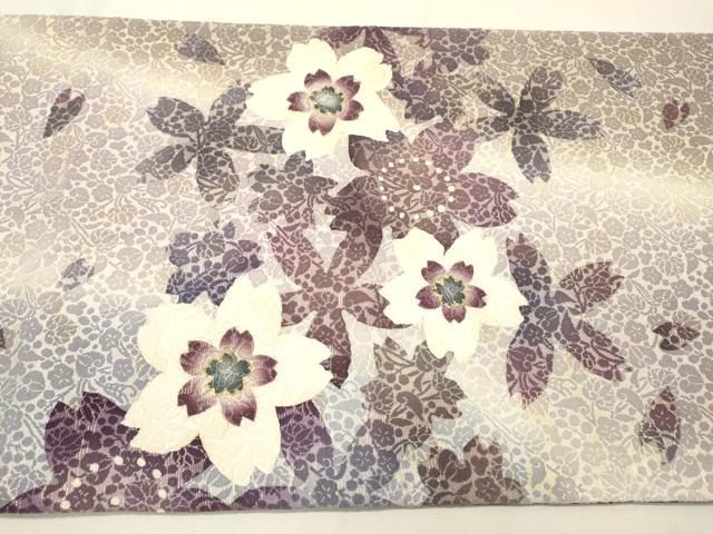 平和屋着物●両面 太鼓柄袋帯 輪奈織 舞桜 金糸 さが美扱い 正絹 逸品 DABH7115fe