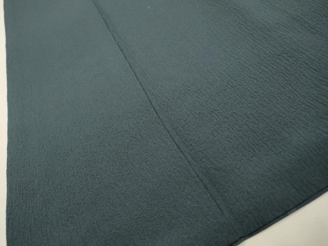 平和屋着物●上質な色無地 作家物 青褐色 正絹 逸品 DABH7186fe
