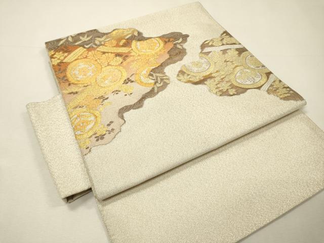 平和屋着物▼つけ帯 明つづれ 道長 金糸 正絹 逸品 DABH7198fe