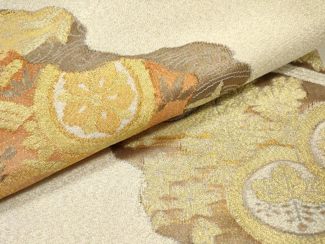 平和屋着物▼つけ帯 明つづれ 道長 金糸 正絹 逸品 DABH7198fe
