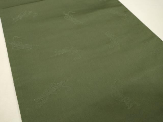 平和屋着物▼世界的友禅作家 千地泰弘 六通柄袋帯 唐織 鳳凰吉祥舞蝶花文 千地天女 金彩 引箔 正絹 逸品 DABH7211fe
