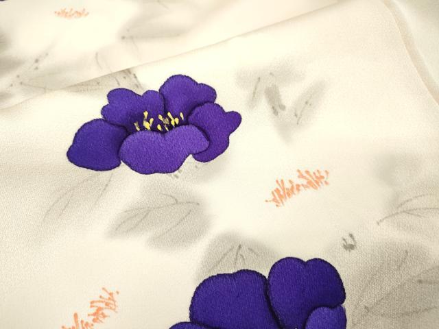 平和屋着物▼訪問着 手描き 枝花 暈し染 正絹 逸品 DABH7261fe
