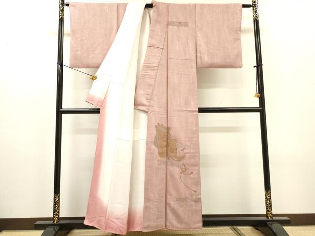 平和屋着物▼中国三大刺繍 スワトウ刺繍 汕頭刺繍 相良刺繍 総刺繍 訪問着 御所車 暈し染 金彩 正絹 逸品 DABH7267fe