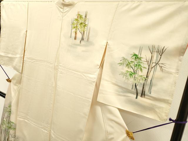 平和屋着物▼日展作家 寺島節朗 訪問着 手描き 樹林文 暈し染 そごう百貨店扱い 正絹 逸品 DABH7276fe