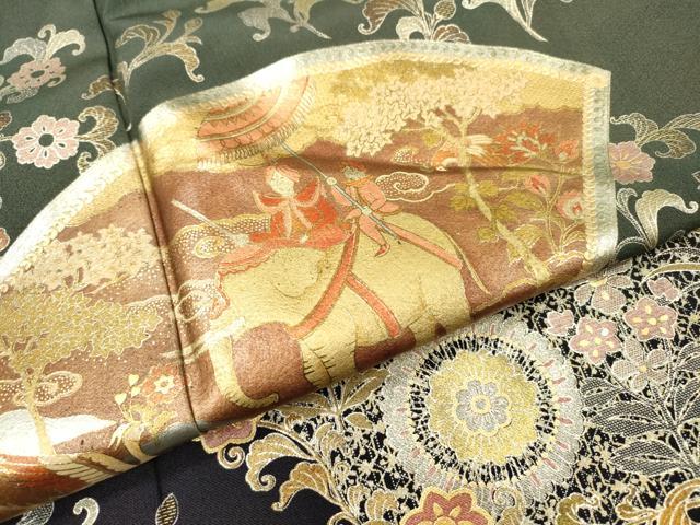 平和屋着物▼TOKI志すい キモノモードオリジナルブランド 色留袖 地紙人物花唐草文 暈し染 金銀彩 正絹 逸品 DABH7294fe
