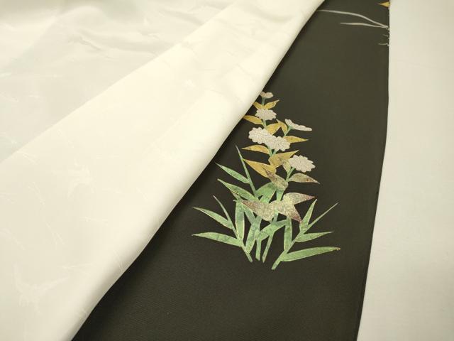 平和屋着物▼豪華黒留袖 螺鈿 作家物 手描き 童子遊び 金銀彩 正絹 逸品 DABH7306fe