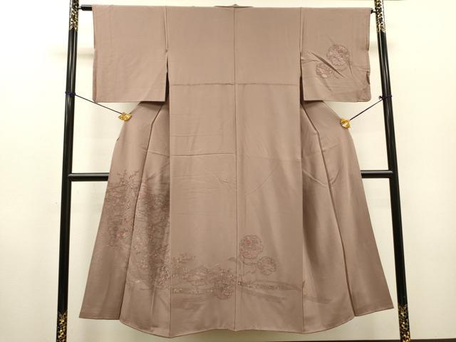 平和屋着物▼中国三大刺繍 スワトウ刺繍 汕頭刺繍 総刺繍 訪問着 几帳雪輪飛鶴花文 正絹 逸品 DABH7312fe