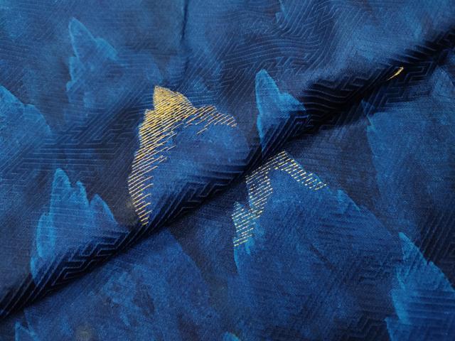 平和屋着物▼訪問着 作家物 刺繍 樹林文 暈し染 金糸 正絹 逸品 DABH7315fe