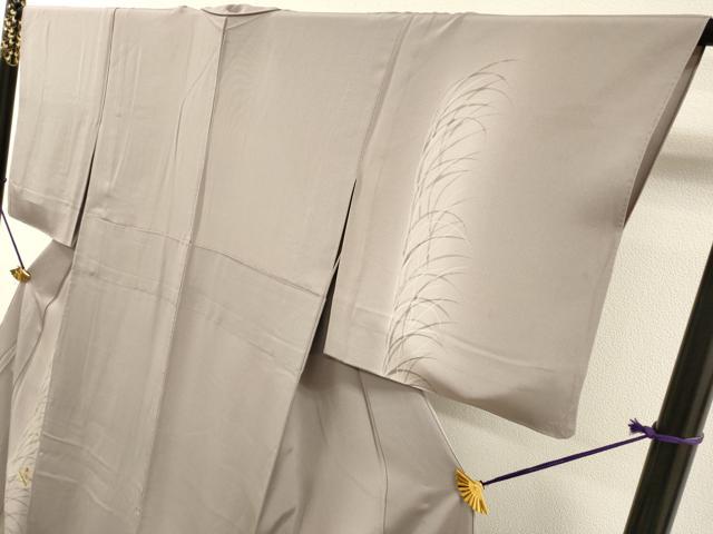 平和屋着物▽訪問着 単衣 駒刺繍 草葉丸文 暈し染 金彩 正絹 逸品 DABH7324fe