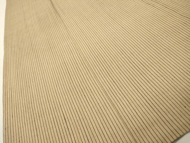 平和屋着物▽上質な紬 単衣 縞 正絹 逸品 DABH7341fe