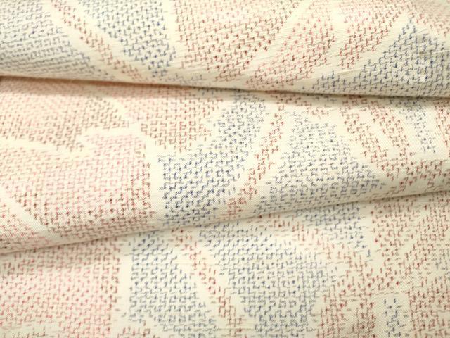 平和屋着物▽上質な紬 単衣 蔦の葉文 正絹 逸品 DABH7343fe