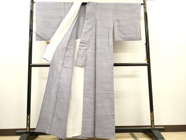 平和屋着物▽上質な紬 単衣 霞文 正絹 逸品 DABH7368fe