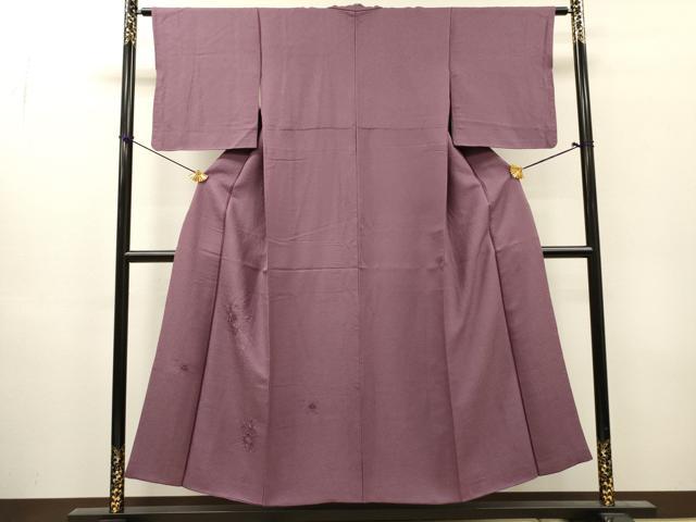 平和屋着物▼中国三大刺繍 スワトウ刺繍 汕頭刺繍 総刺繍 無地絵羽訪問着 花車文 二藍色 正絹 逸品 DABH7376fe