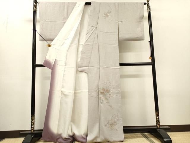 平和屋着物▼中国三大刺繍 スワトウ刺繍 汕頭刺繍 相良刺繍 総刺繍 訪問着 冊子花文 金糸 正絹 逸品 DABH7383fe