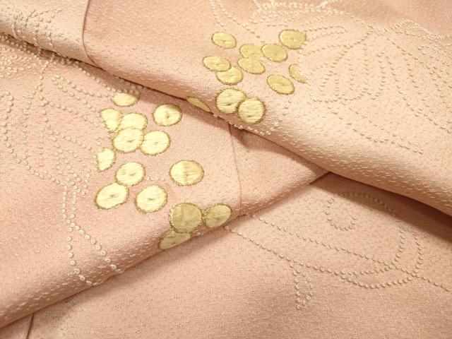 平和屋着物▼中国三大刺繍 相良刺繍 総刺繍 訪問着 駒刺繍 葡萄唐草文 暈し染 正絹 逸品 DABH7389fe