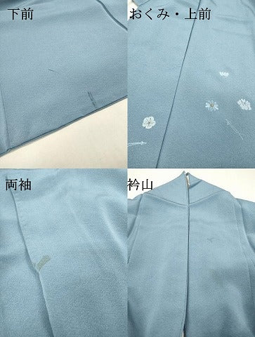 平和屋着物▼豪華色留袖 総刺繍 吹き寄せ花文 金糸 正絹 逸品 DABH7391fe