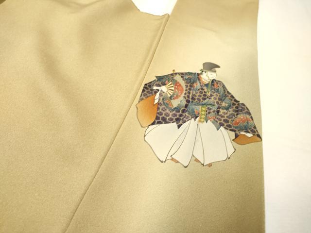 平和屋着物▼訪問着 作家物 手描き 人物文 暈し染 金銀彩 正絹 逸品 DABH7395fe