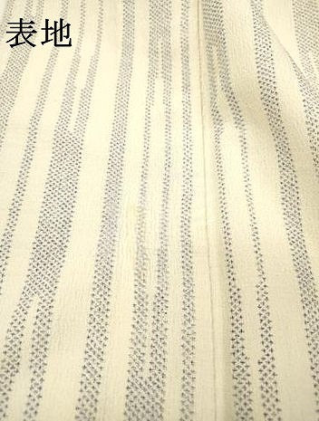 平和屋着物▽上質なお召 単衣 変わり間道 正絹 逸品 DABH7412fe