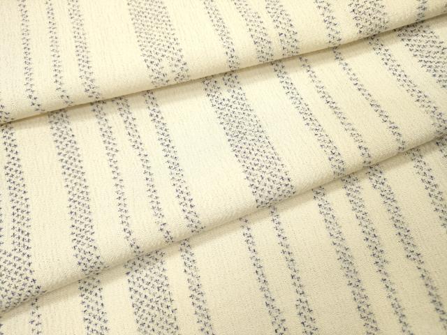 平和屋着物▽上質なお召 単衣 変わり間道 正絹 逸品 DABH7412fe