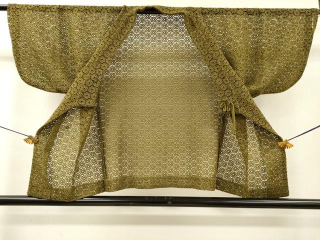 平和屋着物▽和装コート スリーシーズン 春夏秋 塵除け 総レース 花繋ぎ 桑染色 DABH7418fe