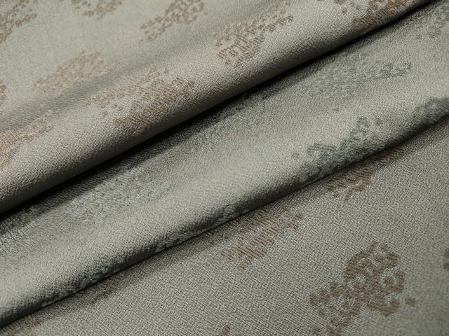 平和屋着物▽上質なお召 単衣 立波文 正絹 逸品 DABH7422fe
