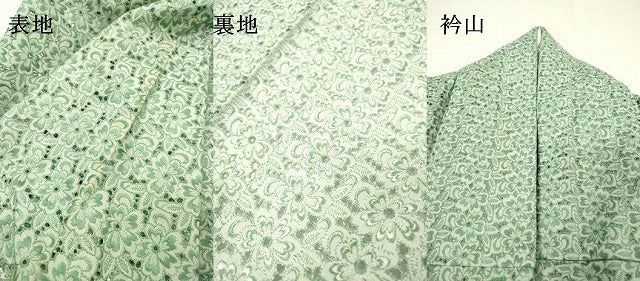平和屋着物*夏物 小紋 総レース 草花 DABH7426fe