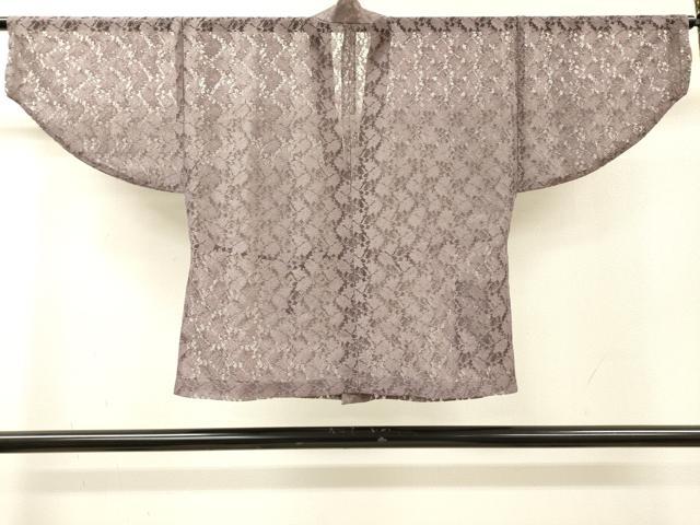 平和屋着物▽ スリーシーズン 春夏秋 塵除け 総レース 花唐草文 薄葡萄色 DABH7435fe