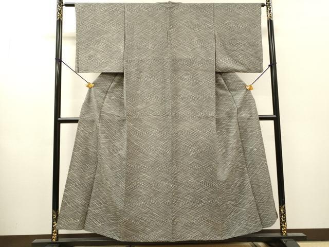 平和屋着物▽上質な小紋 単衣 菱文 正絹 逸品 DABH7443fe