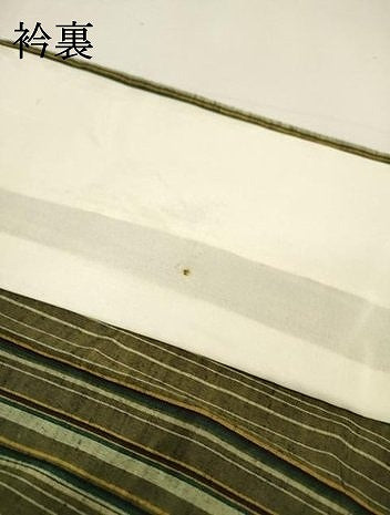 平和屋着物▽上質な紬 単衣 間道 正絹 逸品 DABH7458fe