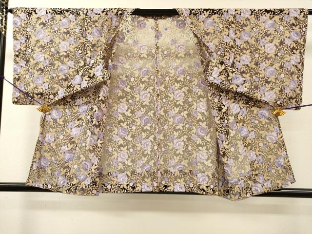 平和屋着物▽道行コート スリーシーズン 春夏秋 塵除け 総レース 草花 DABH7459fe