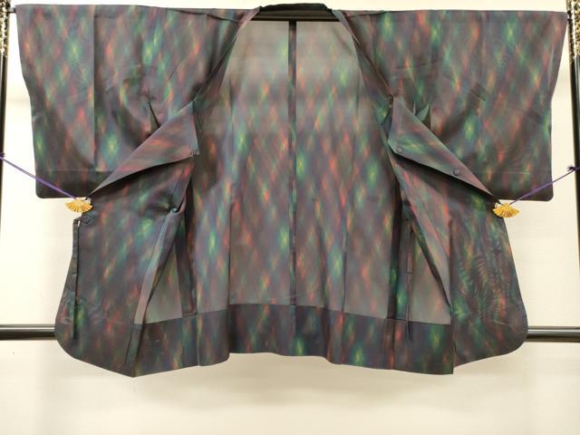 平和屋着物▽道行コート スリーシーズン 春夏秋 塵除け 二部式 霞文 正絹 逸品 DABH7462fe