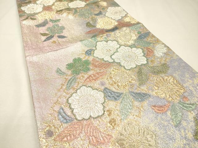 平和屋着物▼六通柄袋帯 辻が花 金銀糸 正絹 逸品 DABH7483fe