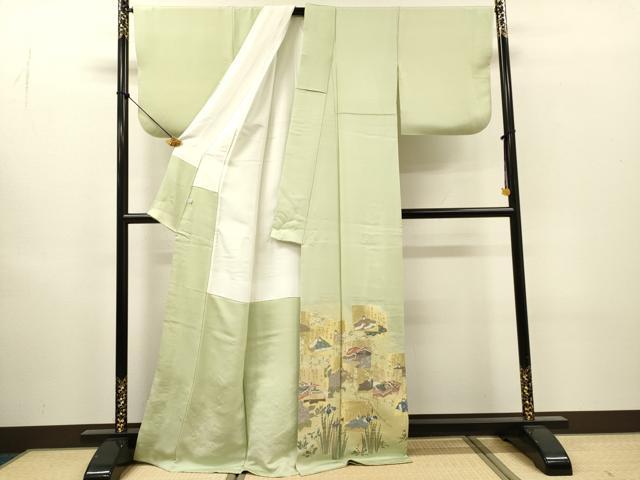 平和屋着物▼豪華色留袖 寿光織 平安人物文 金糸 正絹 逸品 DABH7571fe