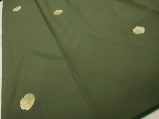 平和屋着物▼上質な小紋 総刺繍 雪輪花文 金糸 正絹 逸品 DABH7585fe
