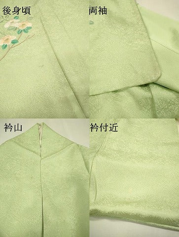 平和屋着物▼訪問着 総刺繍 枝花 暈し染 やまと誂製 正絹 逸品 DABH7595fe