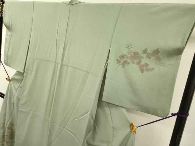 平和屋着物▼中国三大刺繍 スワトウ刺繍 汕頭刺繍 総刺繍 訪問着 花車文 正絹 逸品 DABH7603fe
