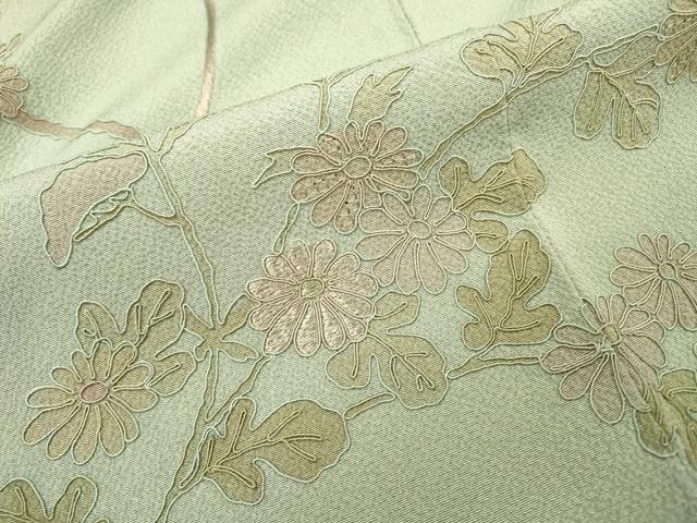 平和屋着物▼中国三大刺繍 スワトウ刺繍 汕頭刺繍 総刺繍 訪問着 花車文 正絹 逸品 DABH7603fe