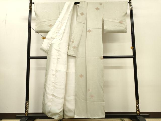 平和屋着物▼中国三大刺繍 スワトウ刺繍 汕頭刺繍 総刺繍 小紋 花菱文 正絹 逸品 DABH7613fe