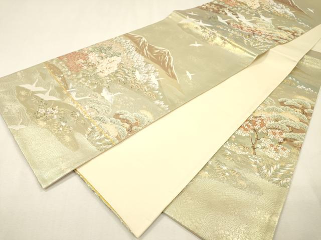 平和屋着物▼西陣 やまひで謹製 六通柄袋帯 唐織 旅情秀鳳文様 金糸 証紙付き 正絹 逸品 DABH7642fe
