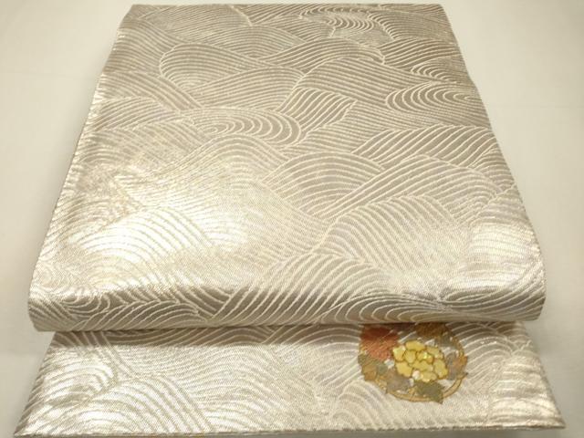 平和屋着物▼両面 中国三大刺繍 スワトウ刺繍 汕頭刺繍 太鼓柄袋帯 螺鈿 駒刺繍 地紙鳳凰花文 金彩 引箔 正絹 逸品 DABH7672fe