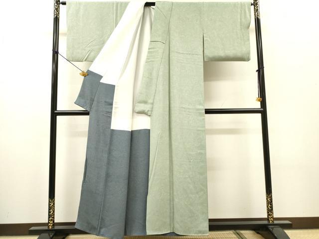 平和屋着物▼上質な小紋 墨流し文様 正絹 逸品 DABH7724fe