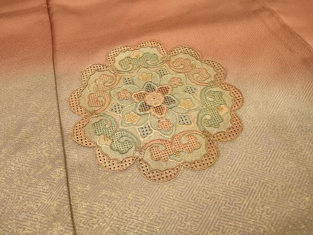 平和屋着物▼中国三大刺繍 スワトウ刺繍 汕頭刺繍 総刺繍 色留袖 正倉院 暈し染 金彩 正絹 逸品 DABH7728fe