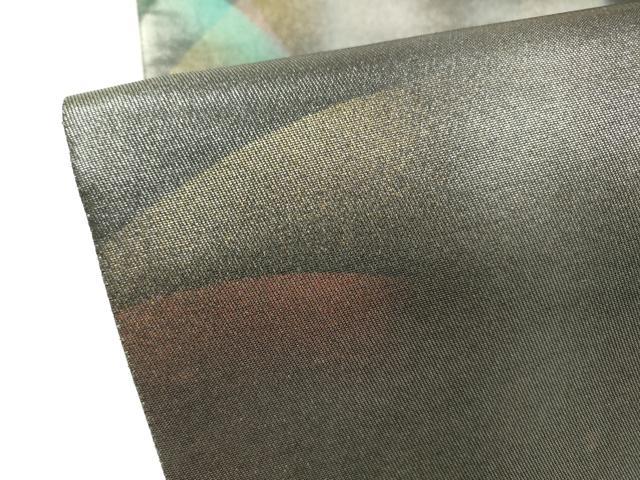 平和屋着物▼ファッションデザイナー コシノアヤコ 六通柄袋帯 霞文 金銀彩 正絹 逸品 DABH775fe