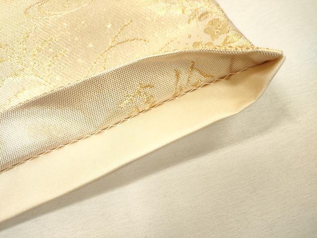 平和屋着物▼九百佐賀錦 六通柄袋帯 蒔絵 金糸 正絹 逸品 DABH7830fe