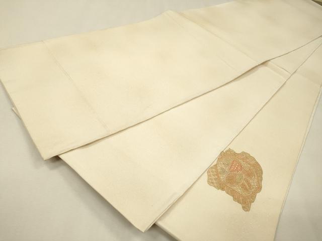平和屋着物▼中国三大刺繍 スワトウ刺繍 汕頭刺繍 総刺繍 太鼓柄袋帯 花鳥文 金彩 正絹 逸品 未使用 DABH7847fe