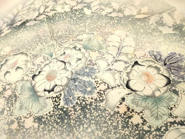 平和屋着物●越後十日町の一流染匠 桐屋・翠山工房 訪問着 絞り 辻が花 暈し染 正絹 逸品 DABH7921fe