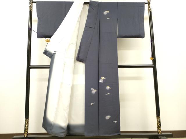 平和屋着物●訪問着 作家物 総刺繍 扇文 蛍暈し 銀糸 正絹 逸品 DABH7947fe